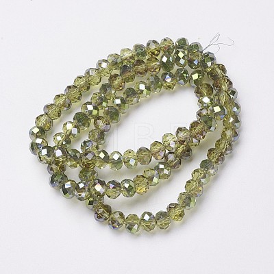 Electroplate Transparent Glass Beads Strands EGLA-A034-T2mm-S17-1