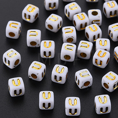 Opaque White Acrylic Beads MACR-Q242-010U-1