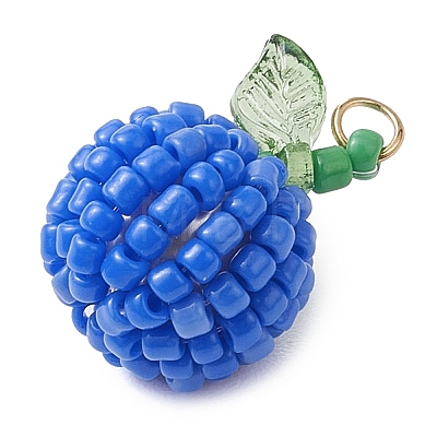 Seed Beads Beaded Pendants PALLOY-TA00159-04-1