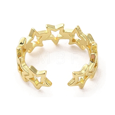 Rack Plating Brass Finger Ring RJEW-C072-06G-1