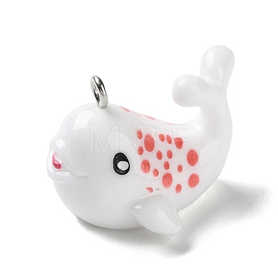 Sea Animal Theme Opaque Resin Pendants X-RESI-D071-04H-1