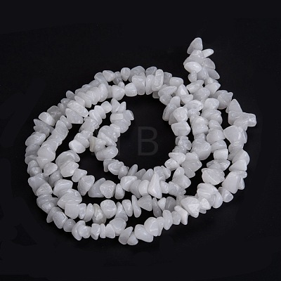 Natural White Jade Beads Strands G-G011-02-1