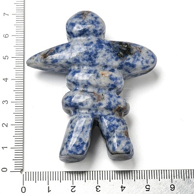 Natural Blue Spot Jasper Carved Healing Human Shape Figurines DJEW-D012-03C-1