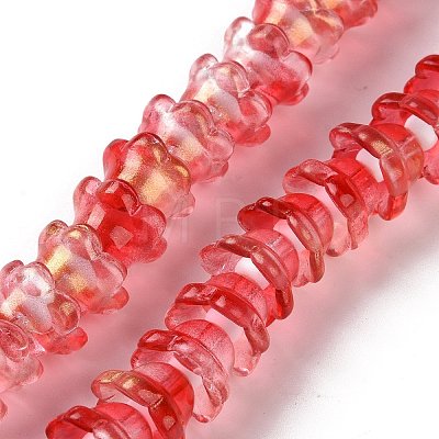 Transparent Glass Beads Strands LAMP-H061-01D-07-1