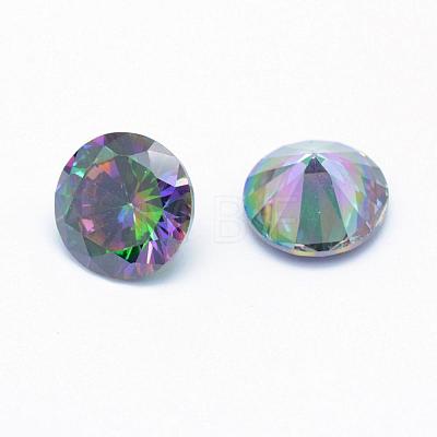Cubic Zirconia Pointed Back Cabochons ZIRC-M002-8mm-010-1