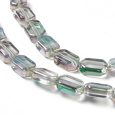 Electroplate Glass Beads Strands EGLA-L042-HR02-1