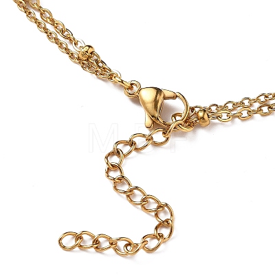 Ion Plating(IP) 304 Stainless Steel Multi-strand Anklets X-AJEW-AN00332-01-1