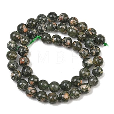 Natural Green Rutilated Quartz Beads Strands GG-CBAC4F6-B01-8mm-A-1