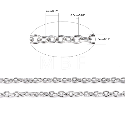 304 Stainless Steel Cable Chains CHS-R008-12-1