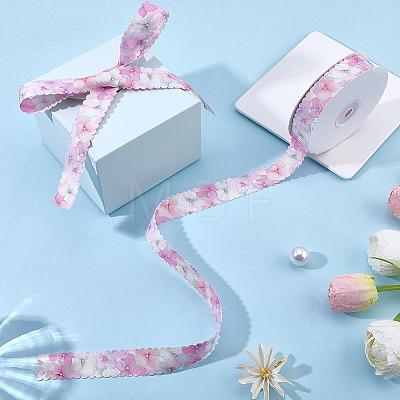 1Roll Single Face Printed Polyester Satin Ribbon SRIB-CY0001-47C-1