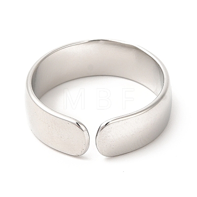201 Stainless Steel Open Cuff Ring RJEW-E063-46P-1