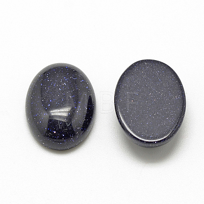 Synthetic Blue Goldstone Cabochons X-G-R415-14x10-34-1
