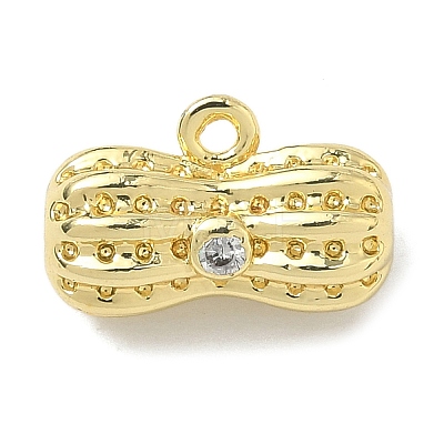 Brass Micro Pave Clear Cubic Zirconia Pendants KK-I476-03G-1