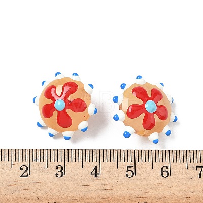 Baking Paint Glass Enamel Beads LAMP-S080-03H-1