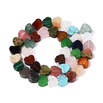 Natural & Synthetic Mixed Stone Beads Strands G-Q608-21-1