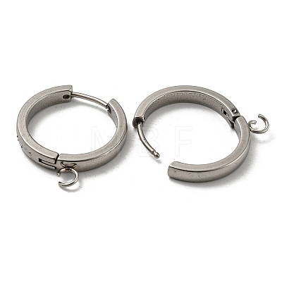 Tarnish Resistant 201 Stainless Steel Huggie Hoop Earrings Findings STAS-A167-01P-P-1