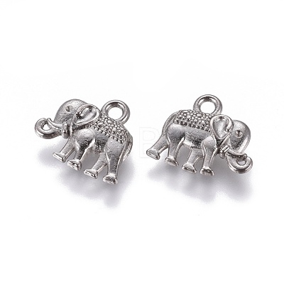Vintage Elephant Charms PALLOY-ZN-47017-B-FF-1