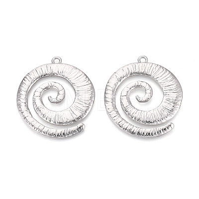 Textured Alloy Big Pendants PALLOY-T091-41P-1