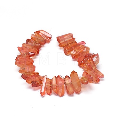 Natural Dyed Quartz Pointed Beads Strands G-G791-14-1