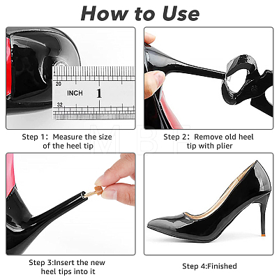 36 Pairs 18 Style Rubber & Iron High Heeled Shoes Replacement Tips FIND-FH0005-39-1