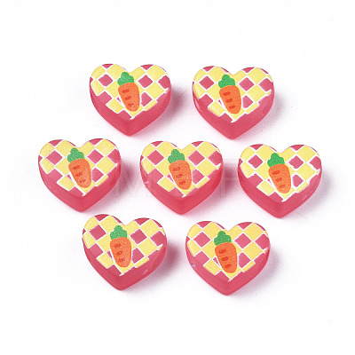 Transparent Printed Acrylic Beads MACR-S373-124-H07-1