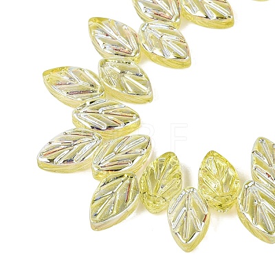 Electroplate Transparent Glass Beads Strands EGLA-N056-03A-03-1