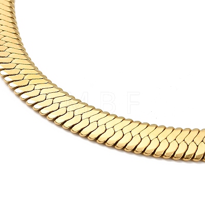 Ion Plating(IP) 304 Stainless Steel Herringbone Chain Necklace for Men Women NJEW-E076-03E-G-1