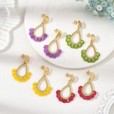 201 Stainless Steel Stud Earrings EJEW-MZ00809-1
