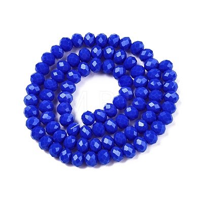 Opaque Solid Color Imitation Jade Glass Beads Strands EGLA-A044-P6mm-D32-1