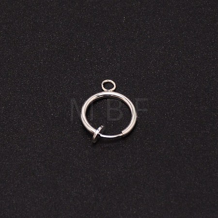 Brass Clip-on Hoop Earring Findings KK-WH0047-02A-1