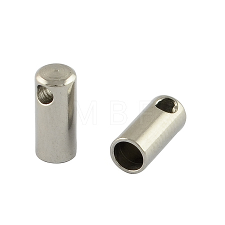 Tarnish Resistant 201 Stainless Steel Cord Ends X-STAS-S028-32-1