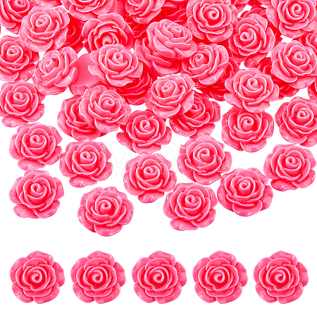 80Pcs Opaque Resin Cabochons RESI-DC0001-61B-1