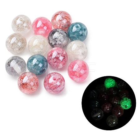 Luminous Transparent Resin & Paillette Beads RESI-C073-15-1