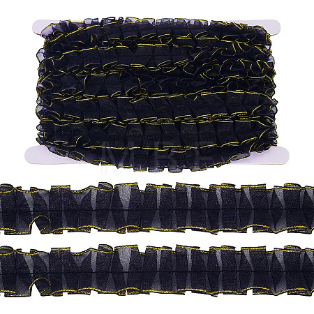 10M Double Layer Polyester Lace Ribbon OCOR-TA0004-14A-1