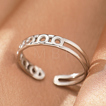 304 Stainless Steel Cuff Rings FS-WGFBCF4-20-1