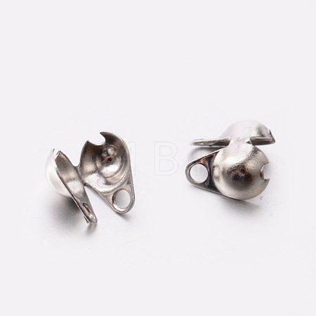 Tarnish Resistant 201 Stainless Steel Bead Tips STAS-E077-17-1
