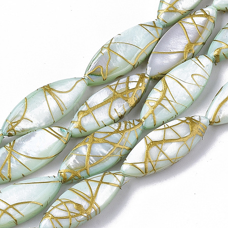 Drawbench Freshwater Shell Beads Strands X-SHEL-T014-008B-03-1