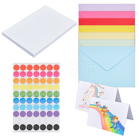 35Pcs 7 Colors Paper Envelope DIY-OC0015-11-1