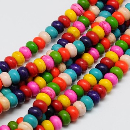 Synthetic Turquoise Beads Strands TURQ-G109-6x4mm-09-1