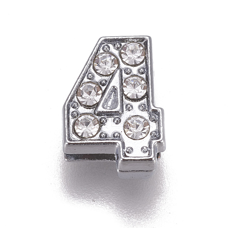 Alloy Rhinestone Slide Charms PALLOY-WH0065-28D-1