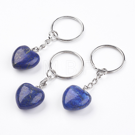 Natural Dyed Lapis Lazuli Keychain KEYC-F019-02M-1