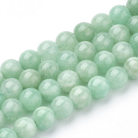 Natural Myanmar Jade/Burmese Jade Beads Strands X-G-T064-22-8mm-1