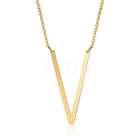 201 Stainless Steel Initial Pendants Necklaces NJEW-S069-JN004D-V-1