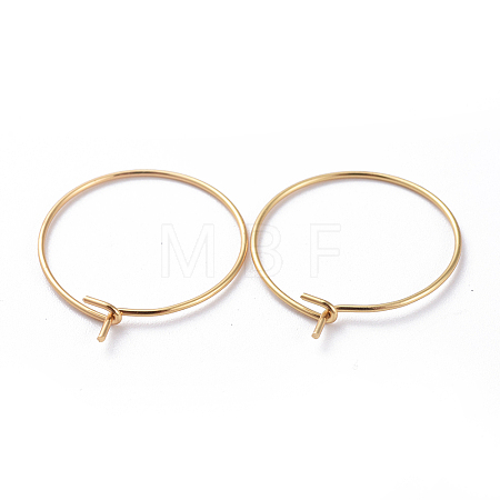 316 Surgical Stainless Steel Hoop Earring Findings A-STAS-J025-01B-G-1