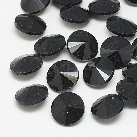 Pointed Back Glass Rhinestone Cabochons RGLA-T086-16mm-02-1