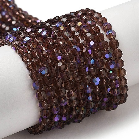 Electroplate Transparent Glass Beads Strands LS-EGLA-A035-T4mm-L13-1