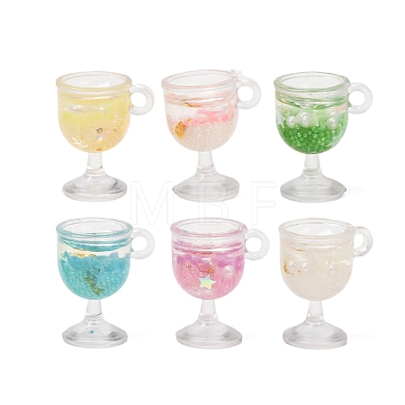 Transparent Resin Pendants RE-B004-01-1