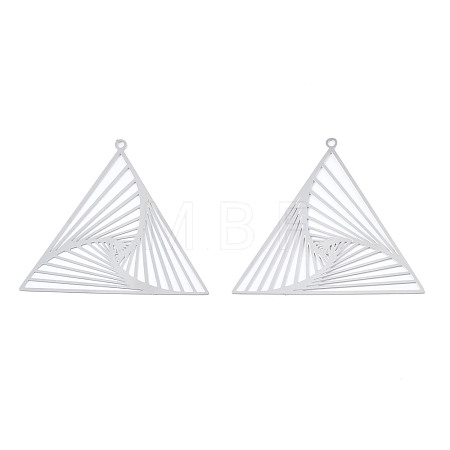 Non-Tarnish 201 Stainless Steel Filigree Pendants X-STAS-S118-053-1