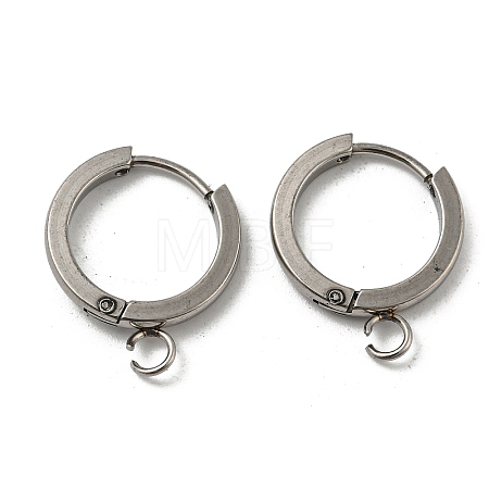 Tarnish Resistant 201 Stainless Steel Huggie Hoop Earrings Findings STAS-A167-01G-P-1