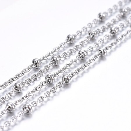 Non-Tarnish 3.28 Feet 304 Stainless Steel Cable Chains X-CHS-H020-02P-1